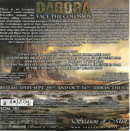 Dagoba - Face The Colossus, (CD) [1]