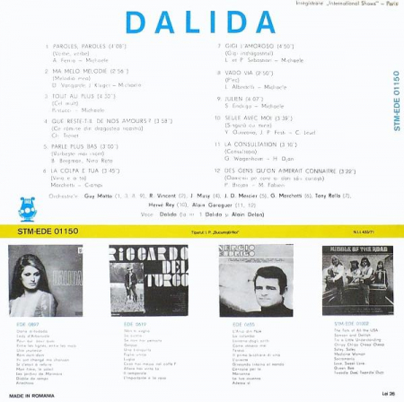 Dalida - Paroles, Paroles, (Disc Vinil) [1]
