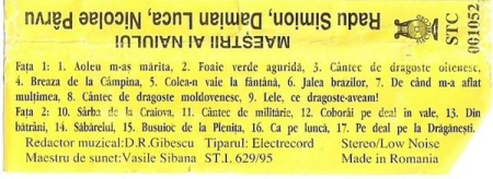 Damian Luca - Masters Of The Panpipes (Caseta Audio) [1]