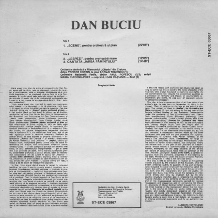Dan Buciu - Iarba Pămîntului, (Disc Vinil) [1]