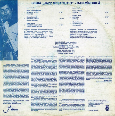 Dan Mîndrilă – Jazz Restitutio 4 (VINIL) [1]