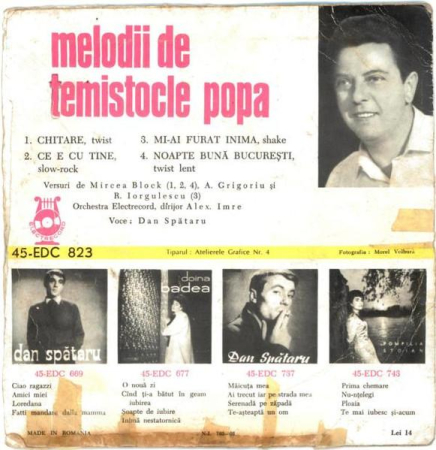 Dan Spătaru - Chitare / Ce E Cu Tine / Mi-ai Furat Inima / Noapte Bună Bucureşti (Disc Vinil) [1]