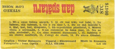 Dan Spătaru - Mereu Cînta O Serenadă, (Casetă Audio) [1]