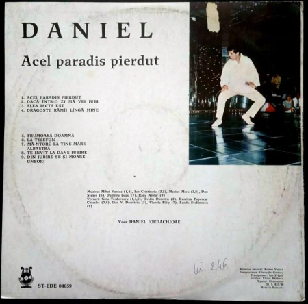 Daniel Iordăchioaie - Acel Paradis Pierdut, (Disc Vinil) [1]