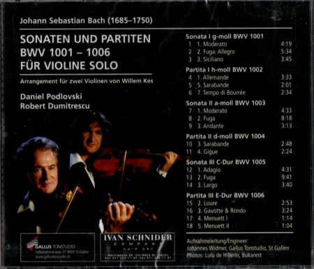 Daniel Podlovski, Robert Dumitrescu - Soante de Bach (CD) [1]