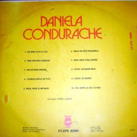 Daniela Condurache - Am Venit Și Eu La Joc, (Disc Vinil) [1]