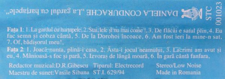 Daniela Condurache - La Gardul Cu Harțapele	 (Caseta Audio) [1]