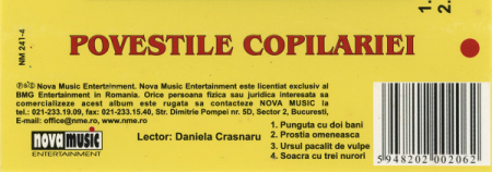 Daniela Crăsnaru - Povestile Copilariei , (Casetă Audio) [1]