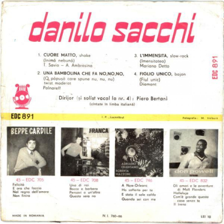 Danilo Sacchi - Cuore Matto, (Disc Vinil) [1]