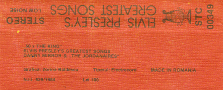 Danny Mirror - 50 X The King - Elvis Presley's Greatest Songs , (Casetă Audio) [1]