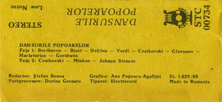 Dansurile Popoarelor (Caseta Audio) [1]