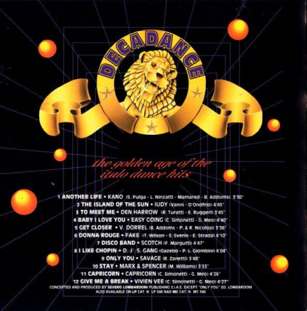 Decadance - The Golden Age Of The Italo Dance (CD) [1]
