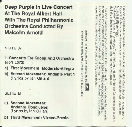 Deep Purple - Deep Purple In Live Concert At The Royal Albert Hall (Caseta Audio) [1]
