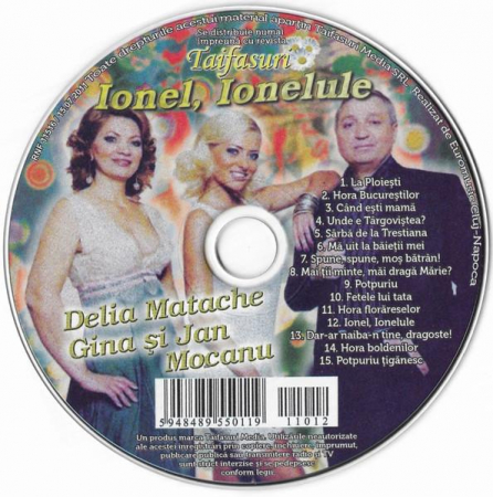 Muzică Populară/Lăutarească - Delia Matache - Ionel, Ionelule, (CD)