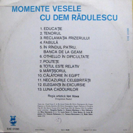 Dem Rădulescu - Momente Vesele Cu Dem Rădulescu, (Disc Vinil) [1]