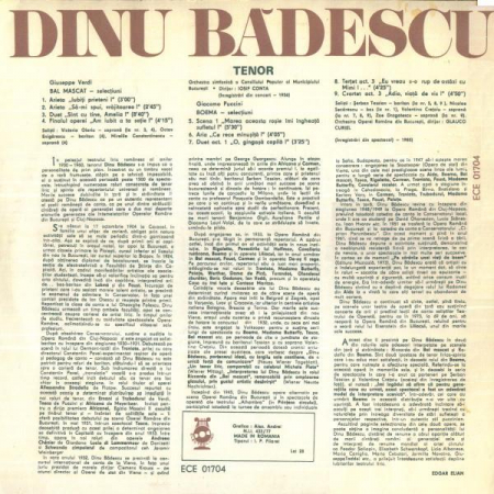Dinu Bădescu - Pagini Din Opere, (Disc Vinil) [1]