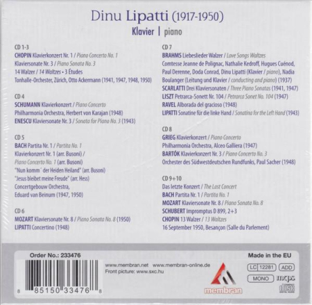 Dinu Lipatti - Pianist Von Göttlicher Spiritualität = Pianist Of Divine Spirituality (CD) [1]