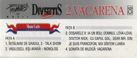 Divertis - 2. Vacarena, (Casetă Audio) [1]