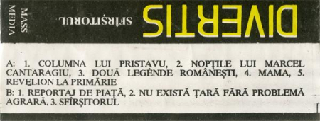 Divertis - Sfîrșitorul, (Casetă Audio) [1]