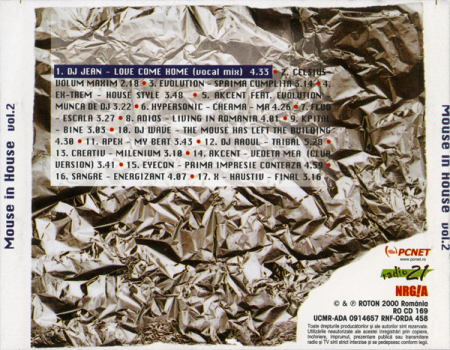DJ Raoul (2) – Mouse In House (Aria Techno: România) :2 (CD) [1]