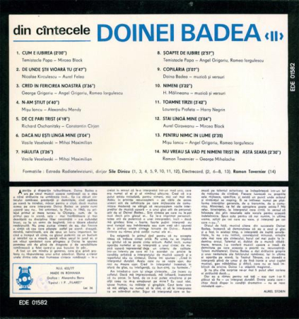Doina Badea - Din Cîntecele Doinei Badea ‹II› [1]
