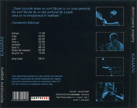 Domnișoara Pogany - Kahani, (CD) [1]