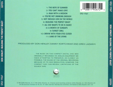 Don Henley - Building The Perfect Beast (CD) [1]