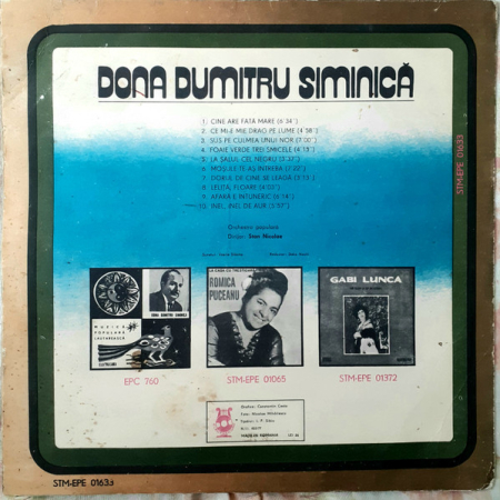 Dona Dumitru Siminică – Inel, Inel De Aur, (Disc Vinil) [1]
