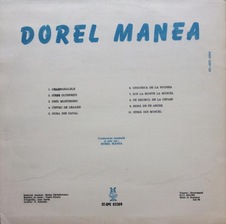 Dorel Manea - Un Virtuose De La Flûte De Pan / A Virtuoso Of The Panpipe (Disc Vinil) [1]