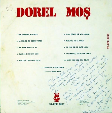 Dorel Moș - Din Cîmpenii Muntelui, (Disc Vinil) [1]
