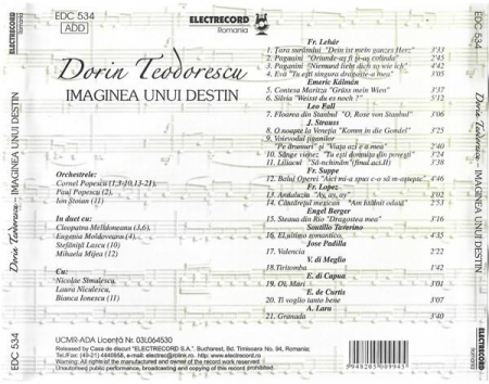 Dorin Teodorescu - Imaginea Unui Destin, (CD) [1]
