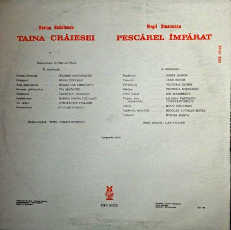 Dorina Rădulescu - Taina Crăiesei / Pescărel Împărat, (Disc Vinil) [1]