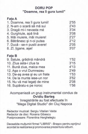 Doru Pop - Doamne, Rea Îi Gura Lumii (Caseta Audio) [1]
