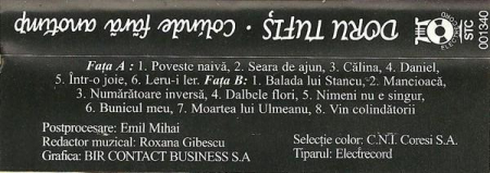 Doru Tufiș - Colinde Fără Anotimp (Caseta Audio) [1]