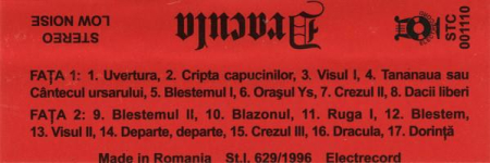 Dracula - Dracula, (Casetă Audio) [1]