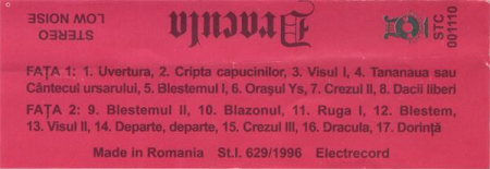 Dracula - Dracula , (Casetă Audio) [1]