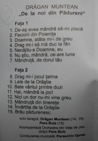 Drăgan Muntean - De La Noi Din Pădureni (Caseta Audio) [1]