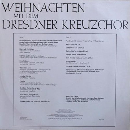 Dresdner Kreuzchor - Weihnachten Mit Dem Dresdner Kreuzchor (Disc Vinil) [1]