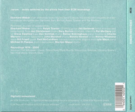 Eberhard Weber - Selected Recordings, (CD) [1]