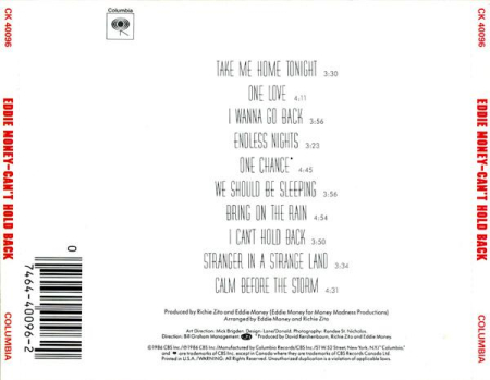 Eddie Money - Can't Hold Back (CD) [1]