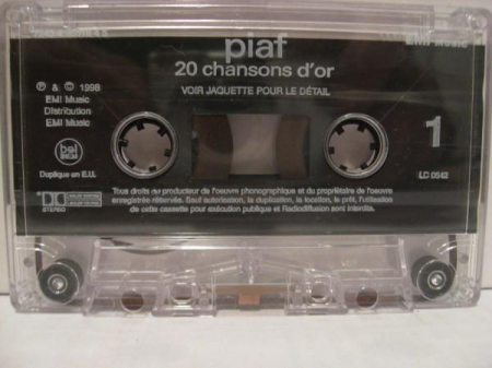 Edith Piaf - 20 Chansons D'or, (Casetă Audio) [1]