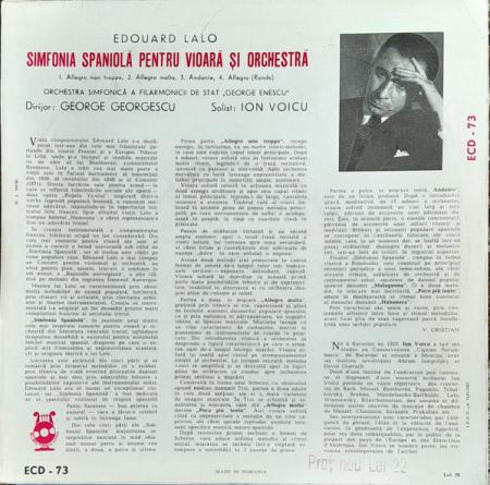 Édouard Lalo - Simfonia Spaniolă Pentru Vioară Și Orchestră (Disc Vinil) [1]