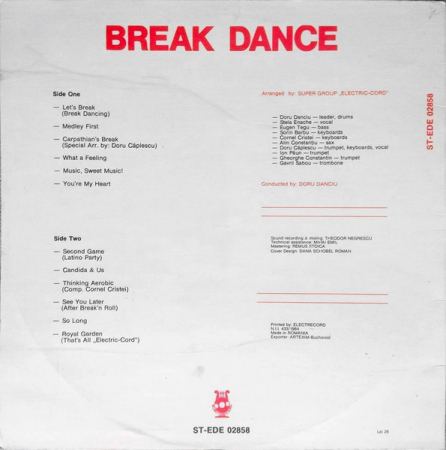 Electric Cord - Break Dance, (Disc Vinil) [1]