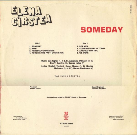 Elena Cârstea - Someday, (Disc Vinil) [1]
