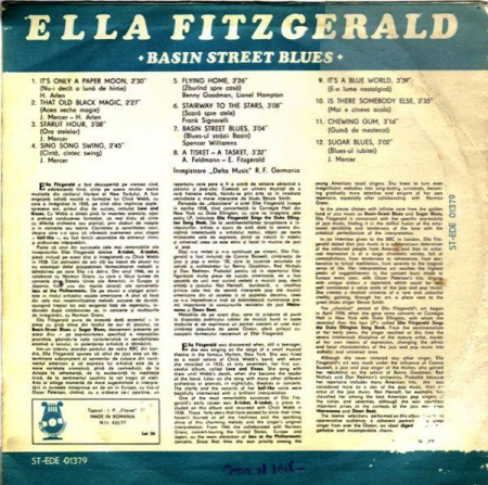Ella Fitzgerald - Basin Street Blues, (Disc Vinil) [1]