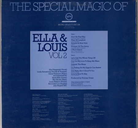 Ella Fitzgerald - The Special Magic Of Ella & Louis Vol 2, (Disc Vinil) [1]