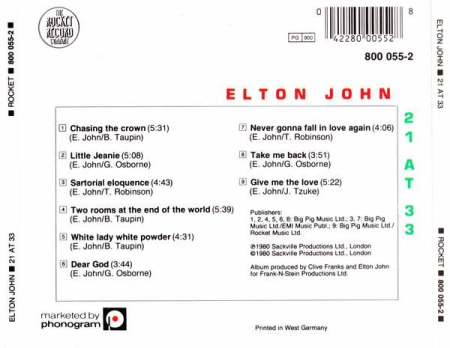 Elton John - 21 At 33 [1]