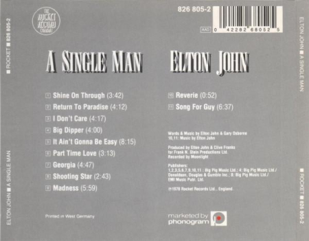 Elton John - A Single Man (CD) [1]