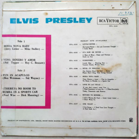 Elvis Presley - Bossa Nova Baby (7 Inch), (Disc Vinil) [1]