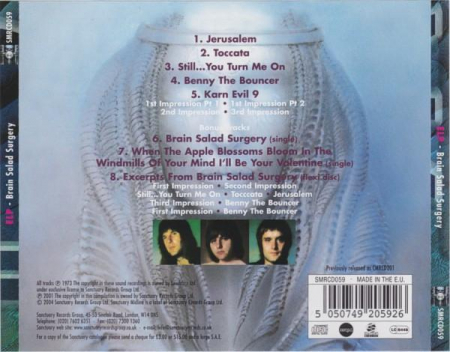 Emerson, Lake & Palmer - Brain Salad Surgery, (CD) [1]